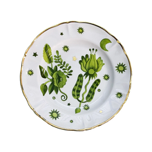 Carregar imagem no visualizador da galeria, Prato Sobremesa Floral Verde
