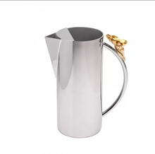 Carregar imagem no visualizador da galeria, Jarra de Servir Orfevrerie Royale em Aço Inox com Detalhe Dourado
