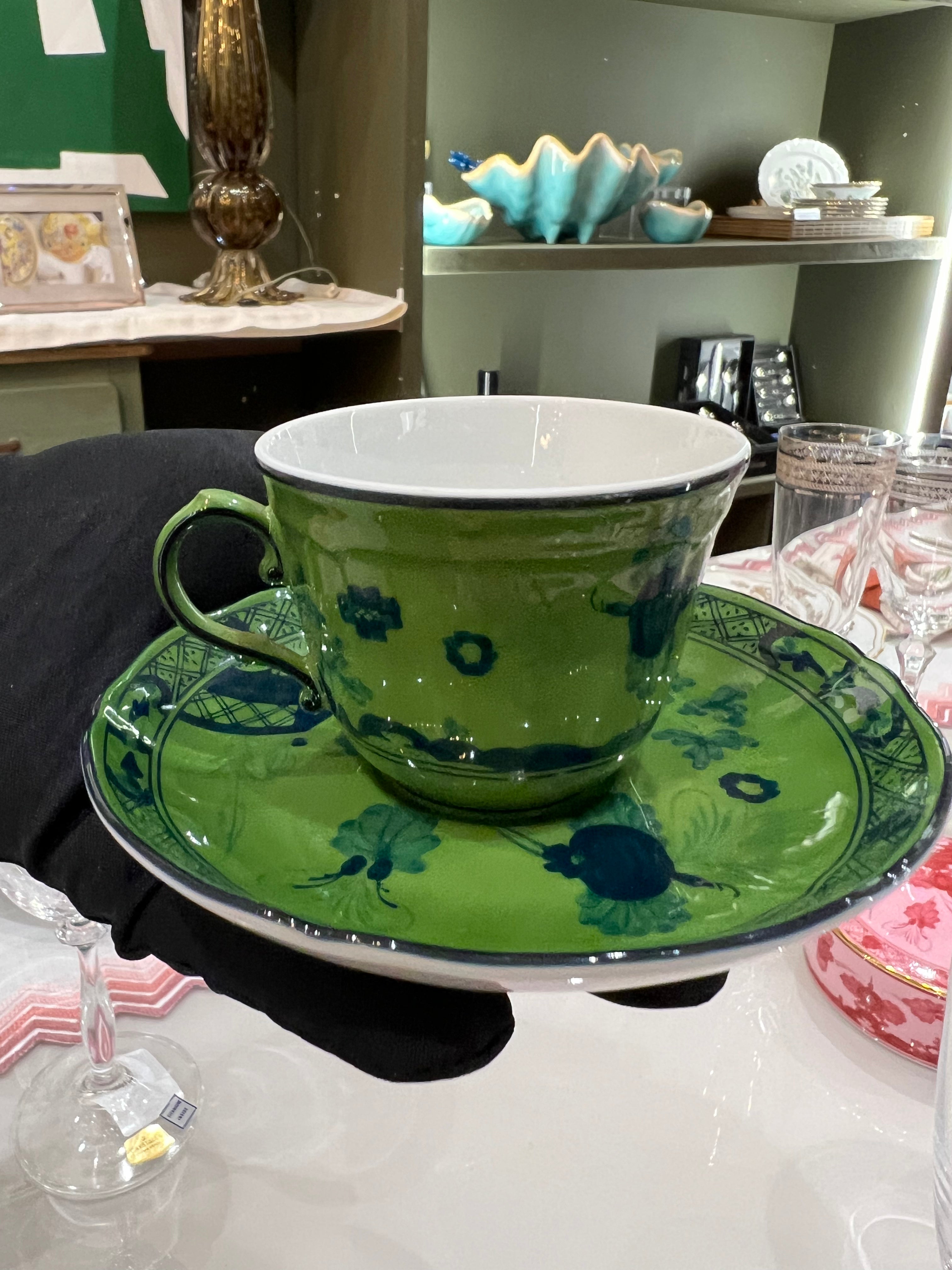 Xícara de Chá Oriente Italiano Malachite