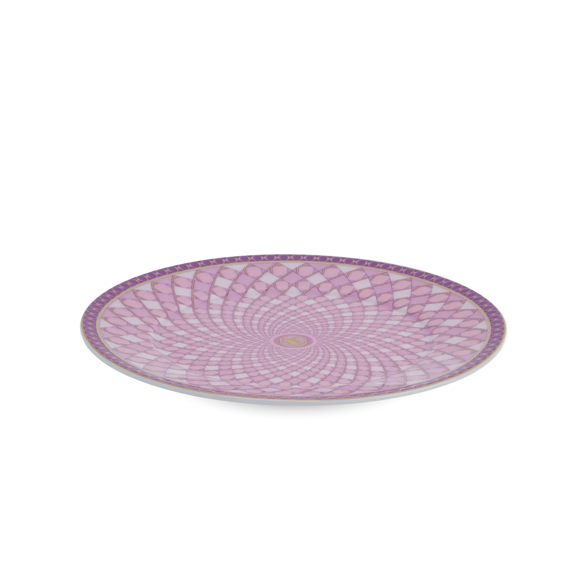 Prato Pão Swarovski Rosa