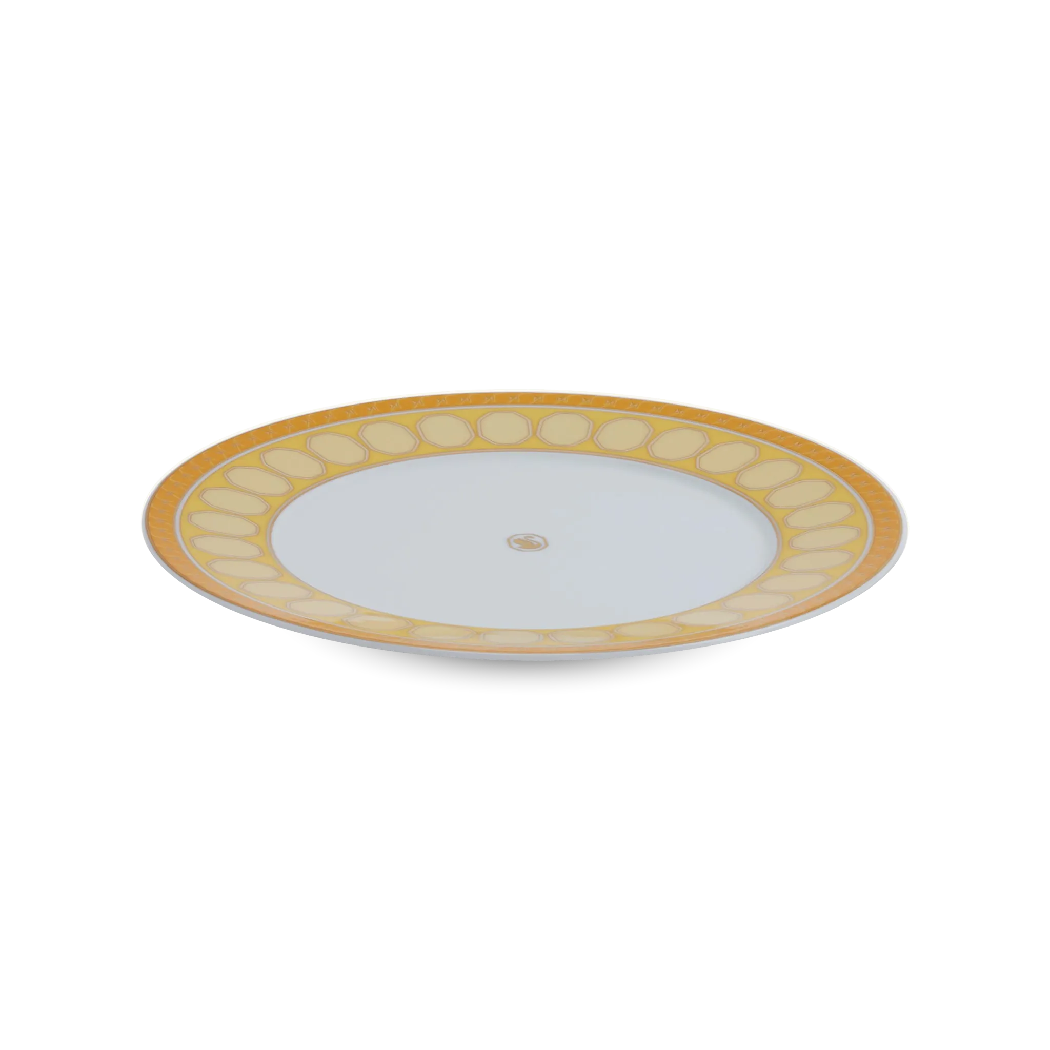 Prato Sobremesa Swarovski Amarelo