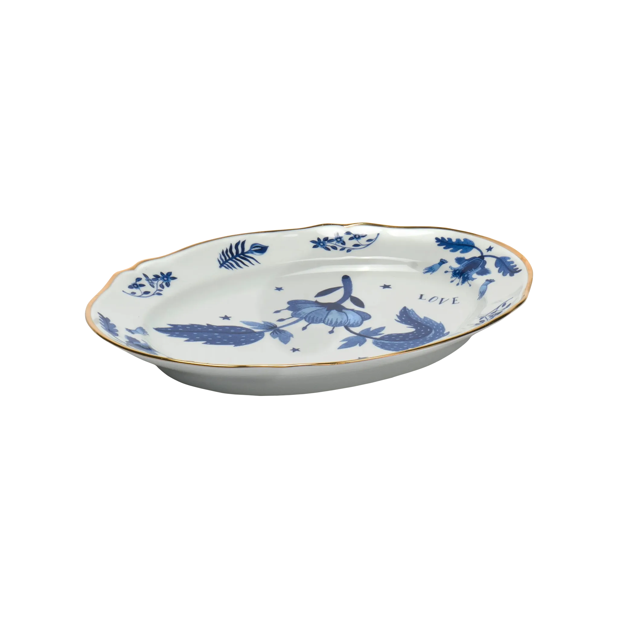 Travessa Oval Over Blue